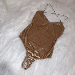 Forever 21 velvet crystal strap bodysuit
